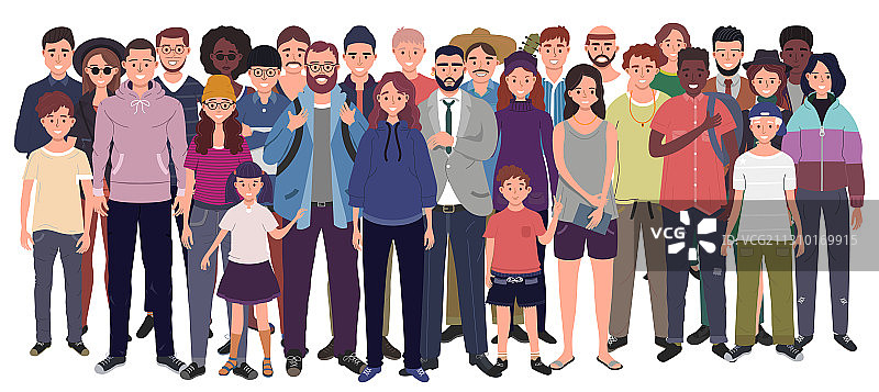 隔离的多国人群图片素材