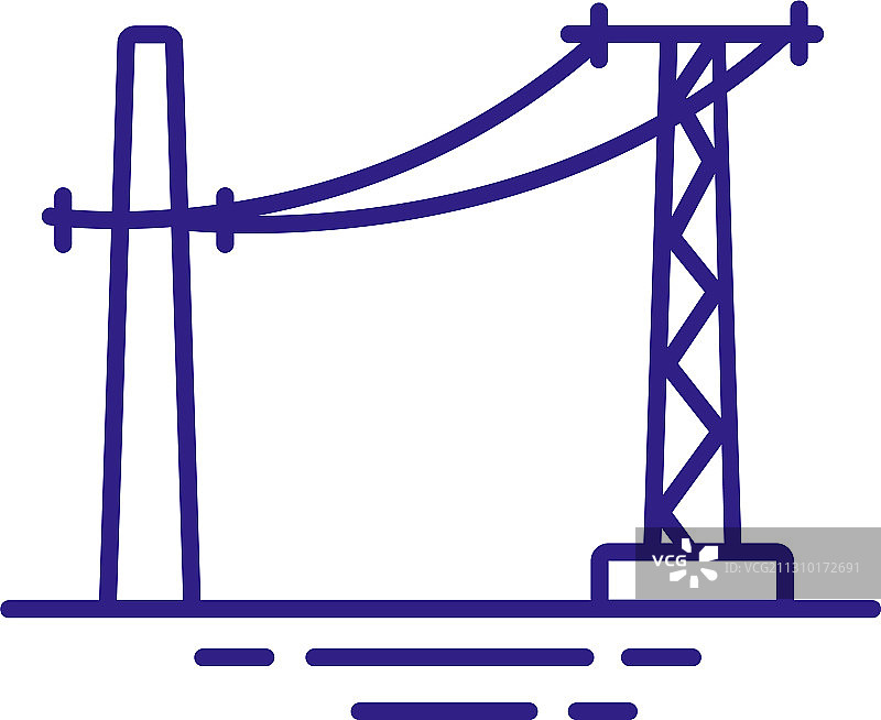 电线线条样式图标图片素材