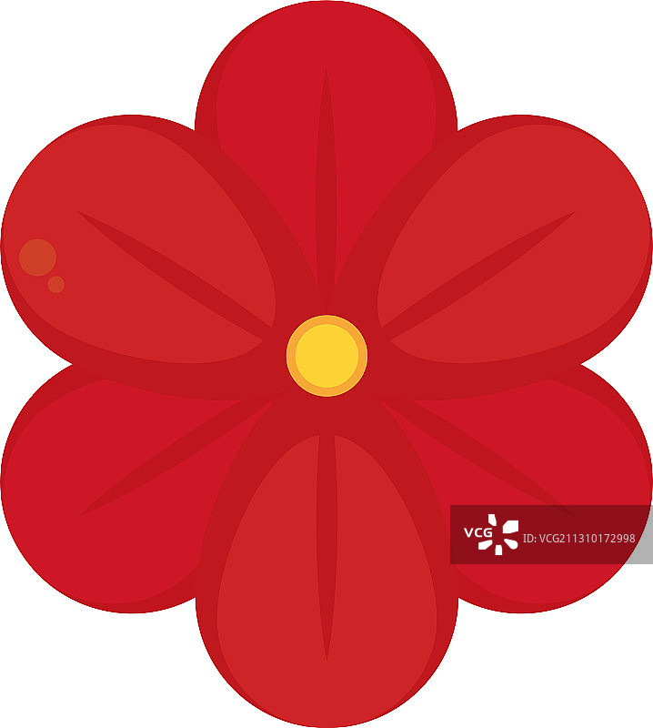 彩色红色花朵图标设计图片素材