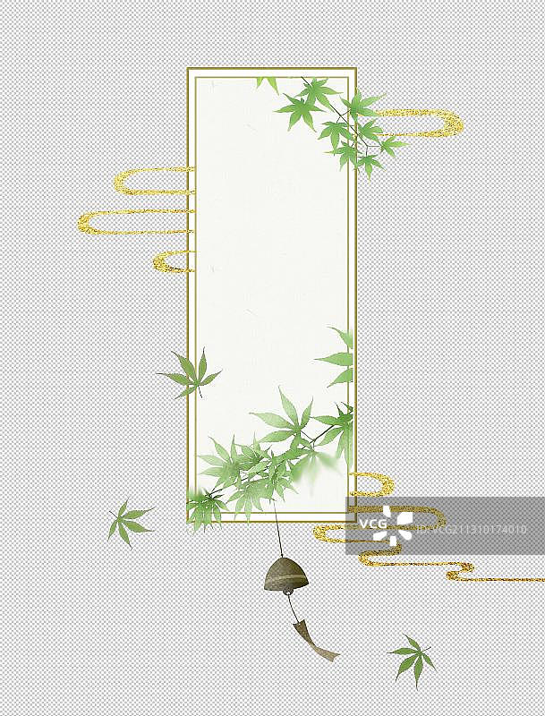 清明节气中国风复古祥云边框图片素材