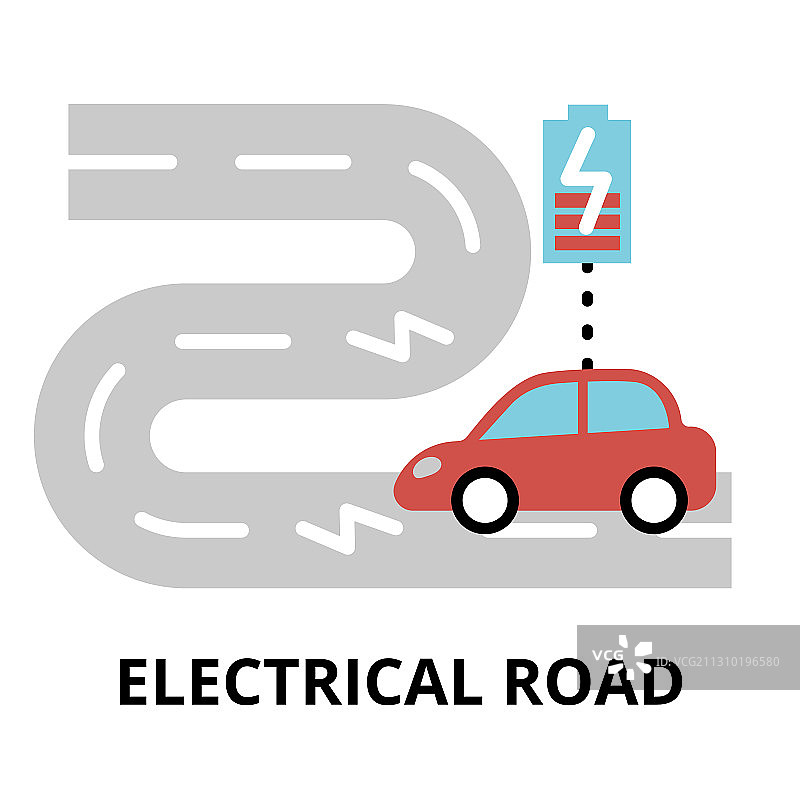 未来科技图标——电力道路图片素材