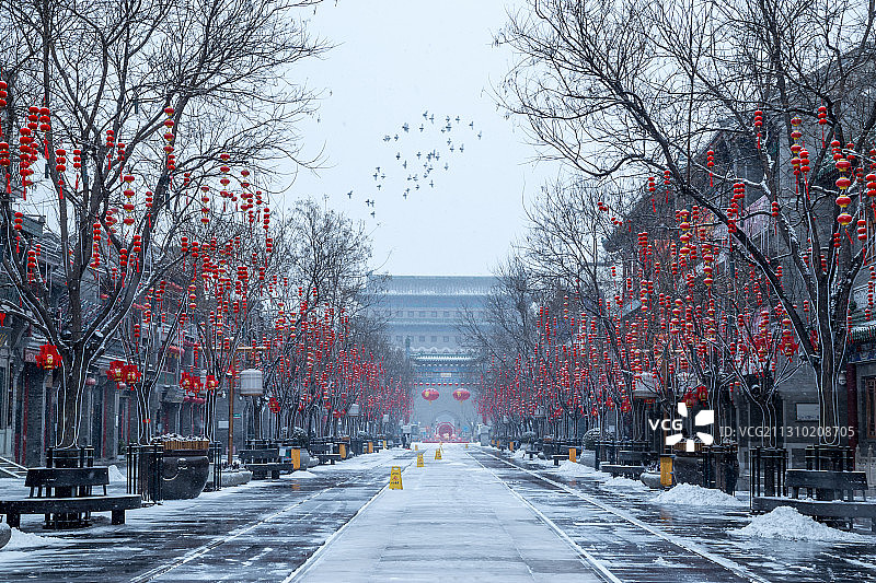 迎新年+北京前门大街正阳门图片素材