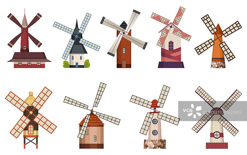 传统古代风车素材图片素材