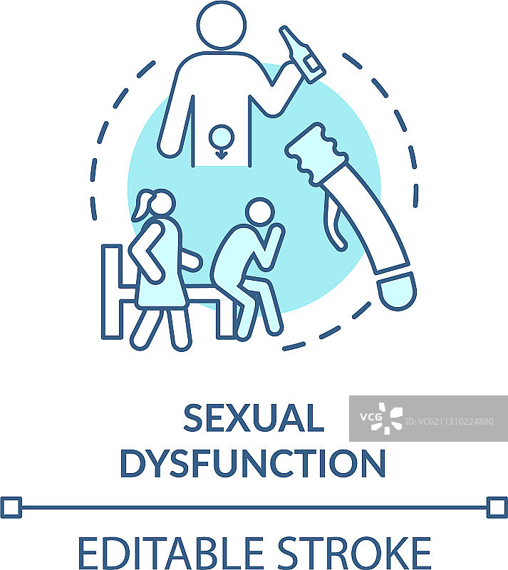 性功能障碍概念图标图片素材