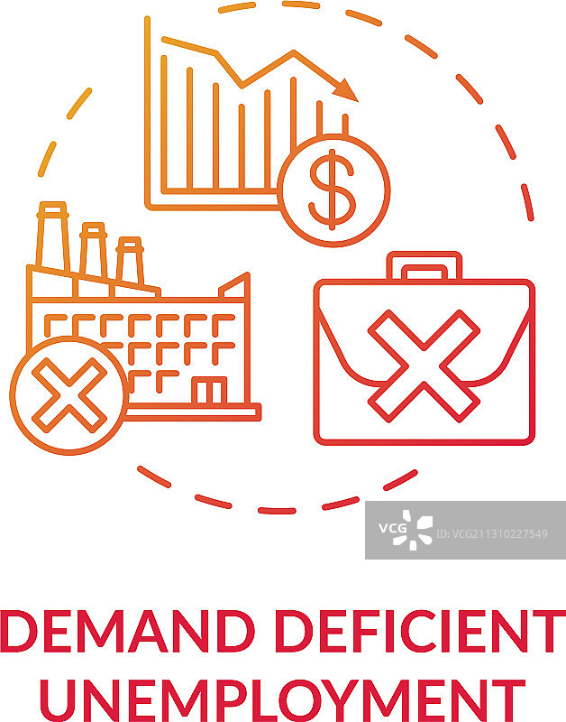 高效失业红色渐变图片素材