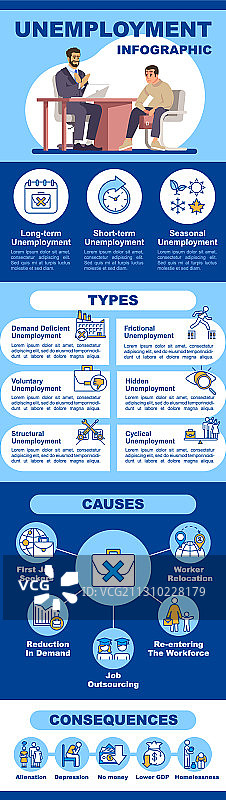 失业信息图表模板图片素材