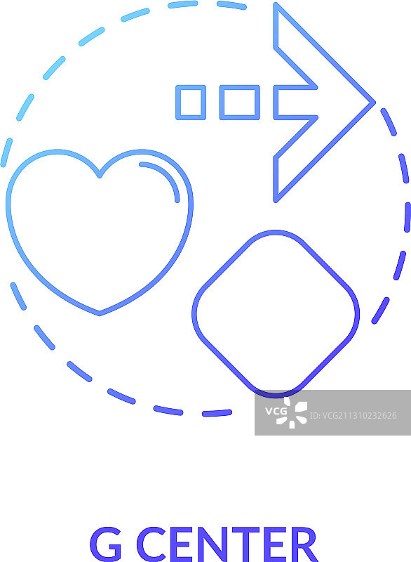 g中心蓝色渐变概念图标图片素材