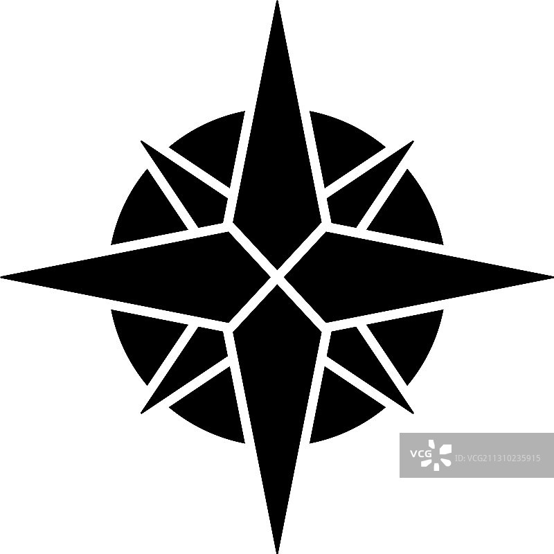 黑色玫瑰风向标图案图标图片素材