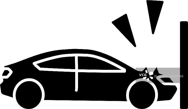 碰撞测试黑色图标图片素材