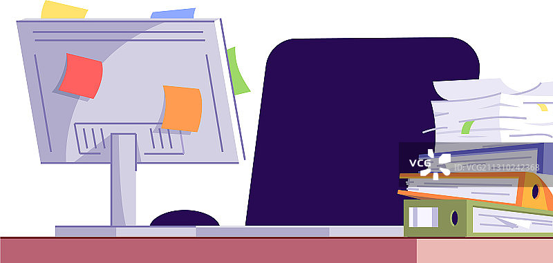 半扁平RGB颜色空旷的工作场所图片素材