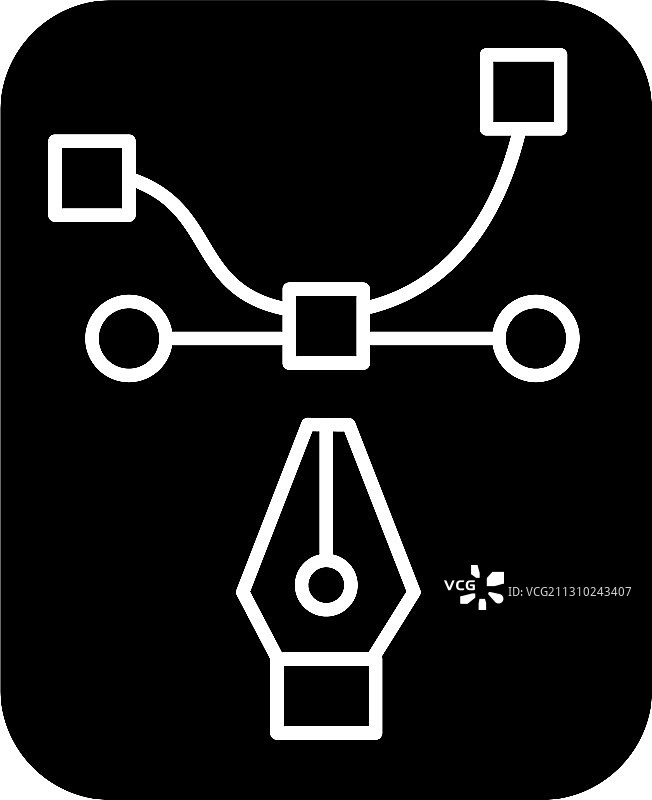 钢笔工具黑色字形图标图片素材