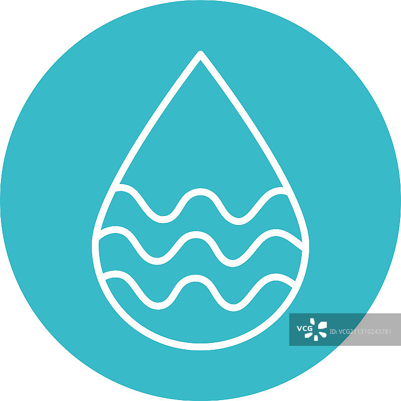 带波浪的水滴，蓝色液体图片素材