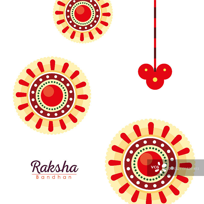 印度兄妹节红色曼陀罗花手链图片素材