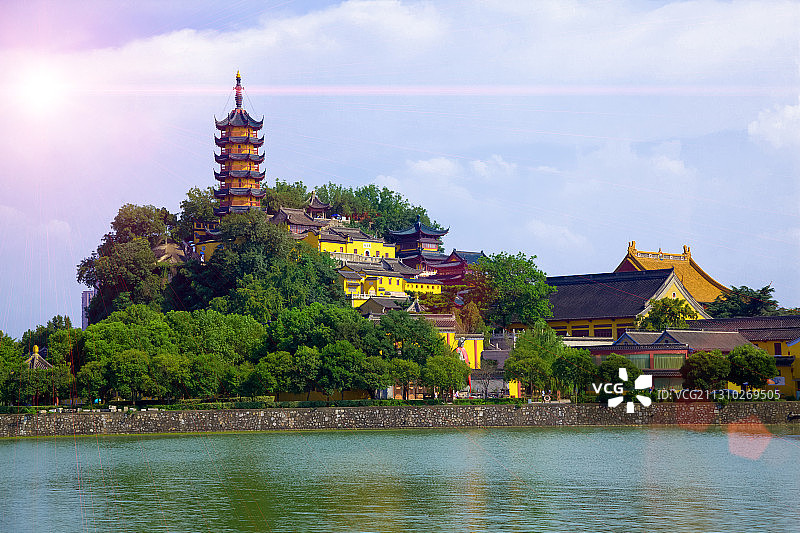 江苏省镇江市金山寺风光图片素材