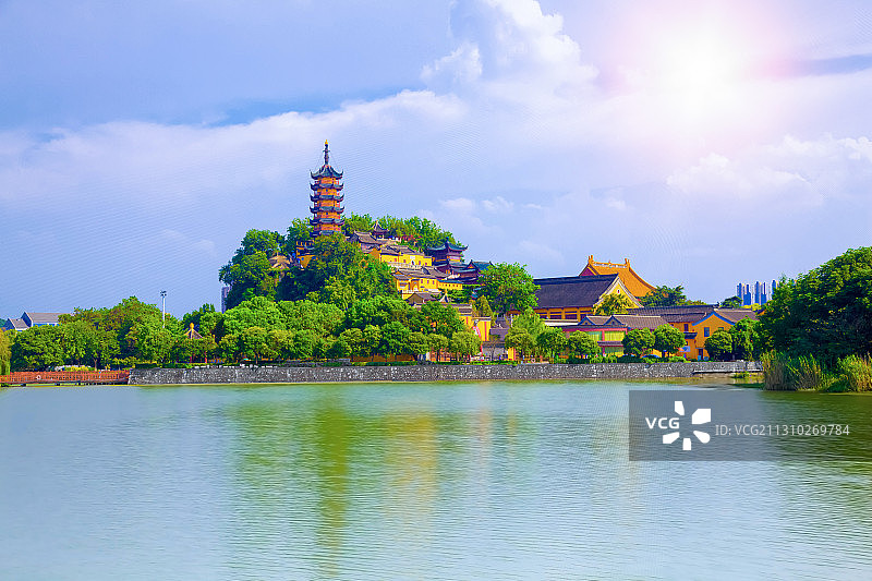 江苏省镇江市金山寺风光图片素材