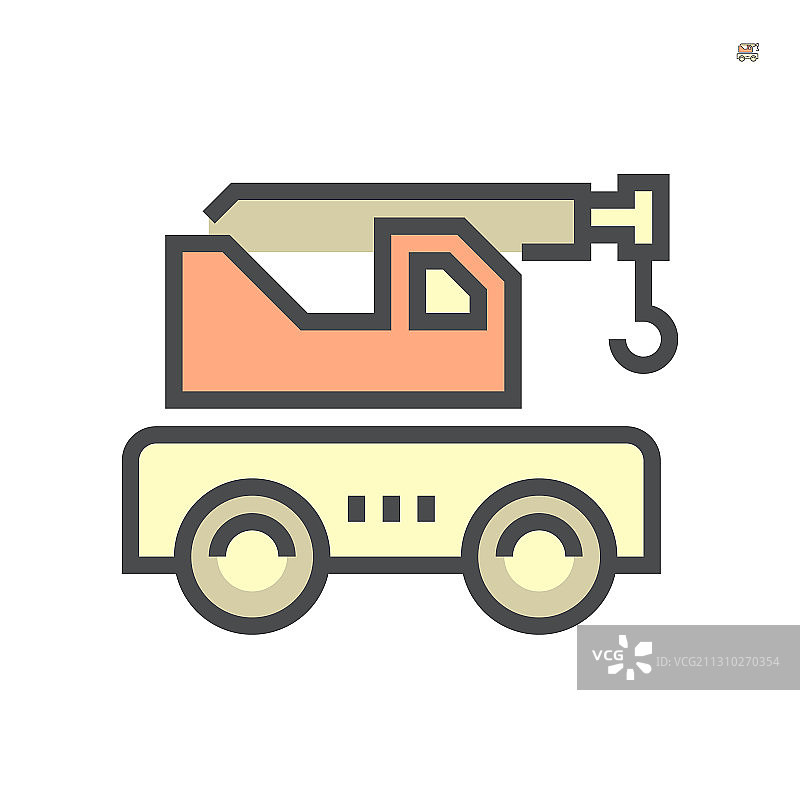 移动式起重机图标64x64完美像素图片素材