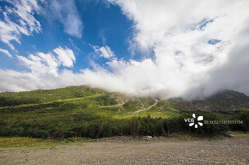 俄罗斯北奥塞梯-高加索山脉图片素材