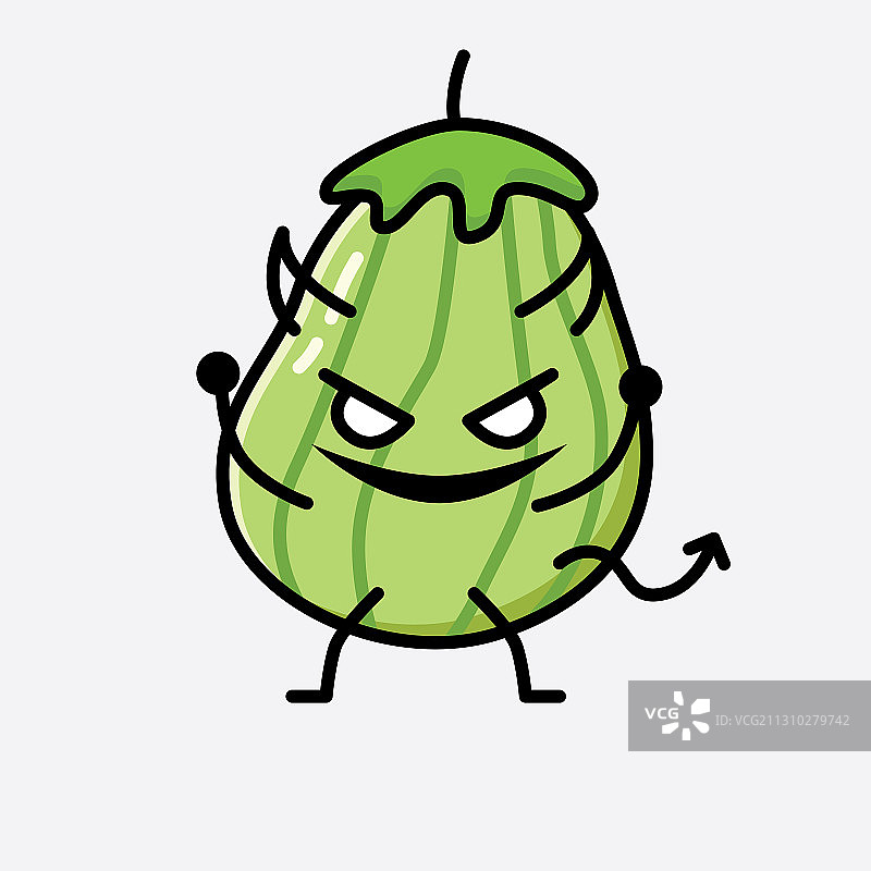 可爱的西葫芦水果吉祥物图片素材
