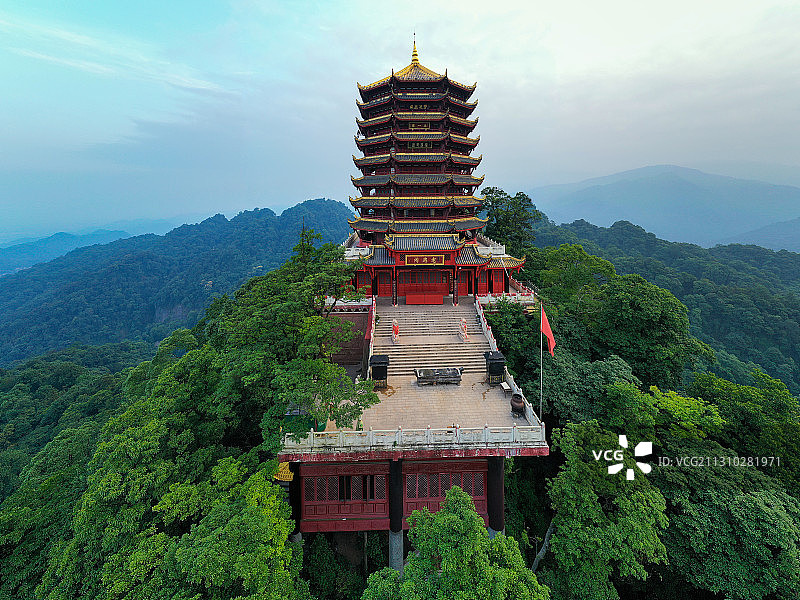 老君阁+四川省成都市都江堰市青城山旅游区图片素材