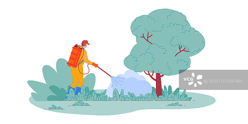 农民喷洒杀虫剂隔离图图片素材