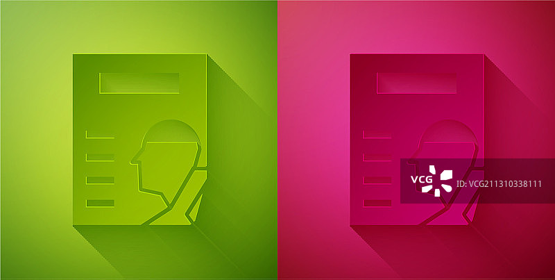 绿色背景上的剪纸电影海报图标图片素材