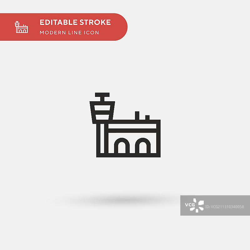 机场简约图标符号图片素材