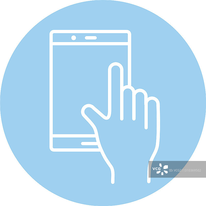 使用平板设备块状风格图标图片素材