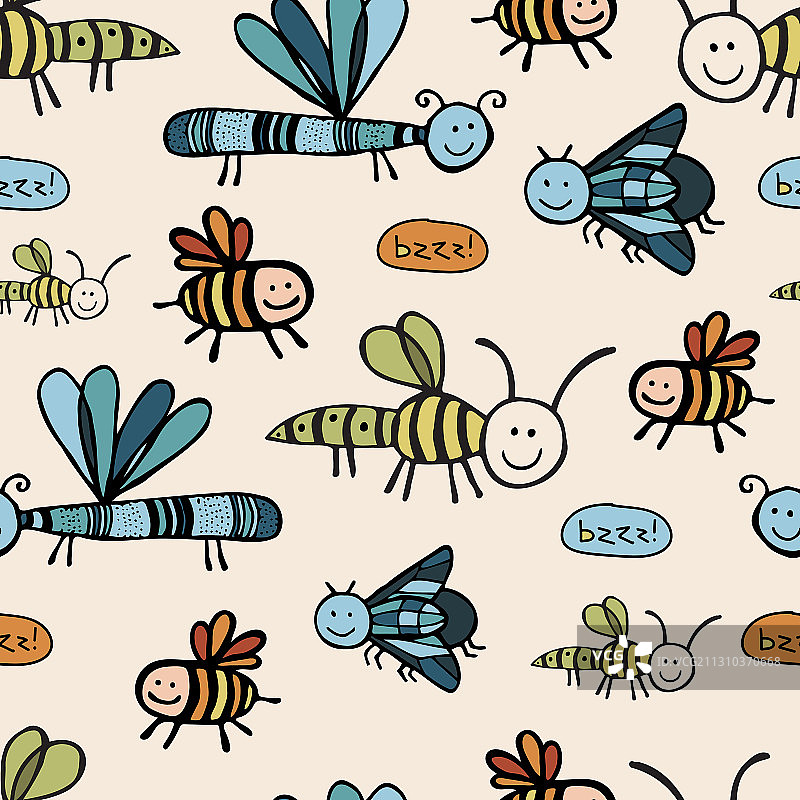 彩色装饰设计无缝图案图片素材