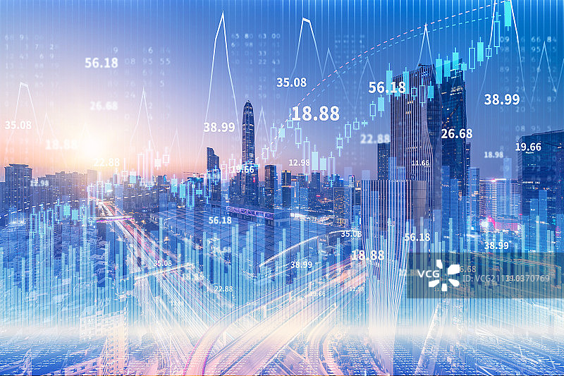 广东省深圳市福田区城市天际线科技股市图图片素材