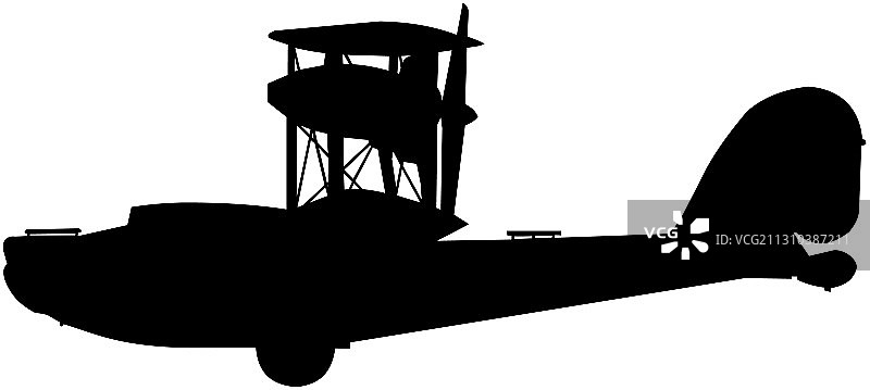 海象式水上飞机侧面图图片素材