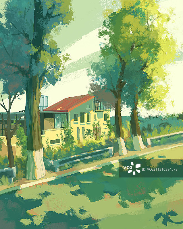 郊外的小路图片素材