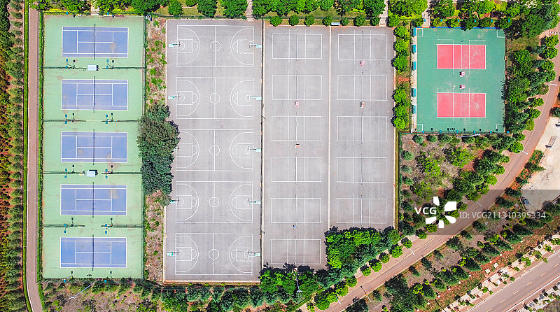 航拍球场图片素材