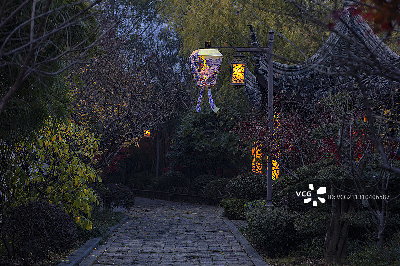 斜塘老街的秋色图片素材