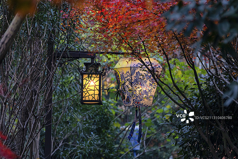 斜塘老街的秋色图片素材