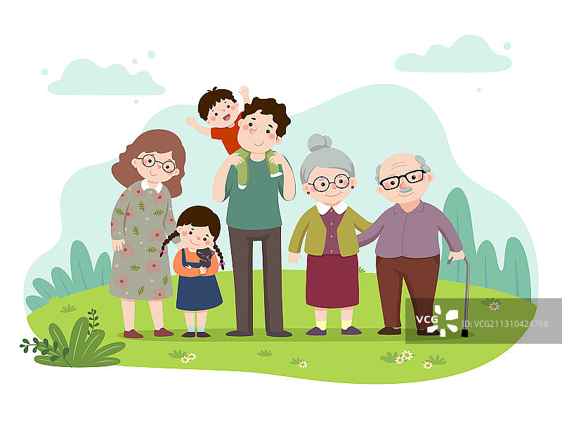 卡通幸福家庭图片素材