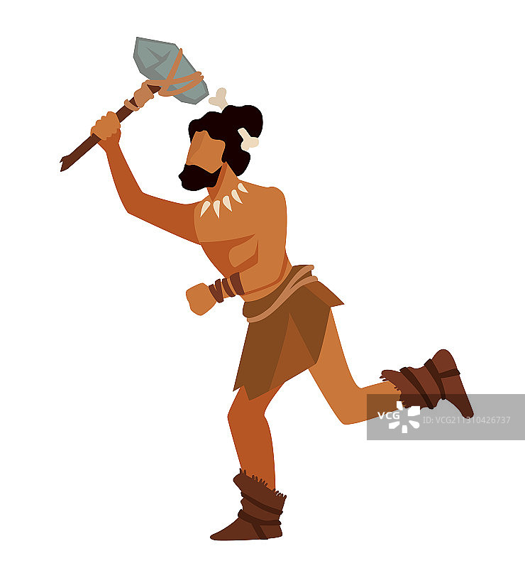 奔跑的战士或猎人图片素材