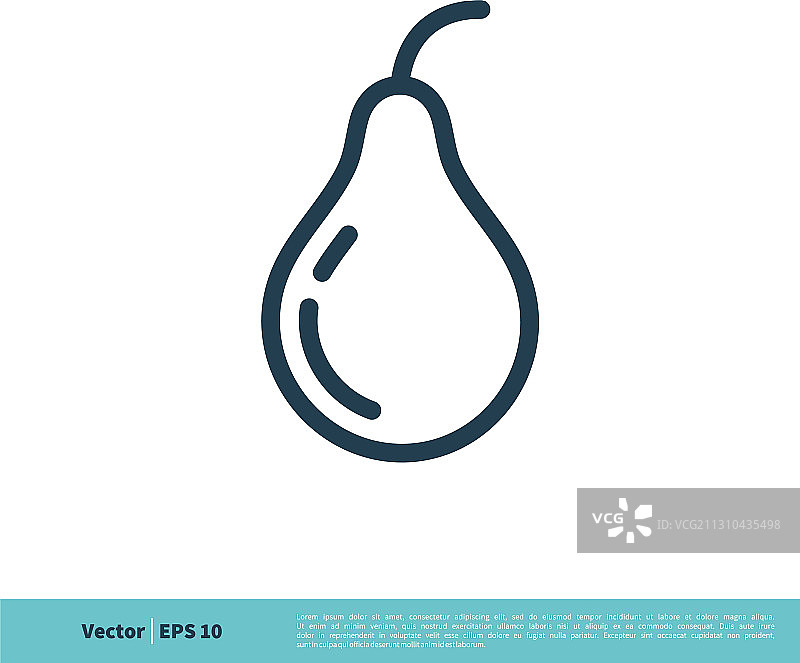 梨子水果图标Logo模板设计图片素材