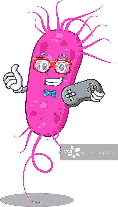 假单胞菌游戏玩家吉祥物设计概念图片素材