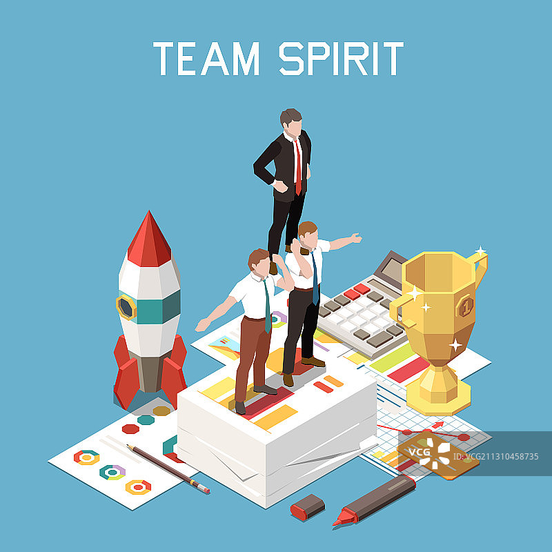 2.5D彩色软技能概念图片素材