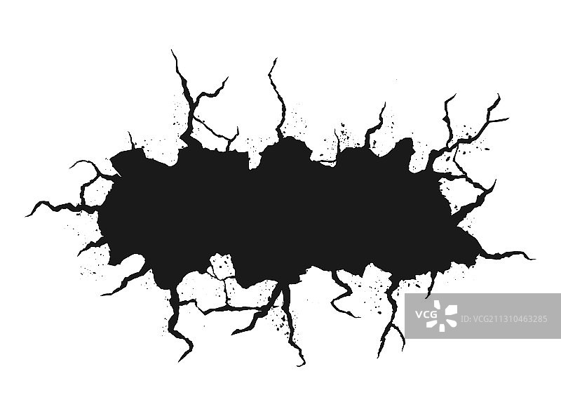 白色背景上的裂缝纹理图片素材