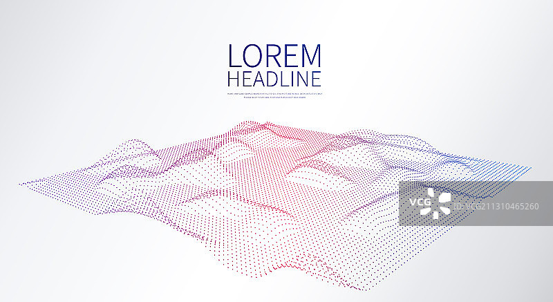 矢量三维抽象粒子山体数据科技海报图片素材