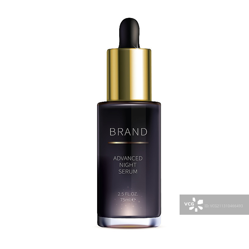 夜用面部护肤精华液图片素材