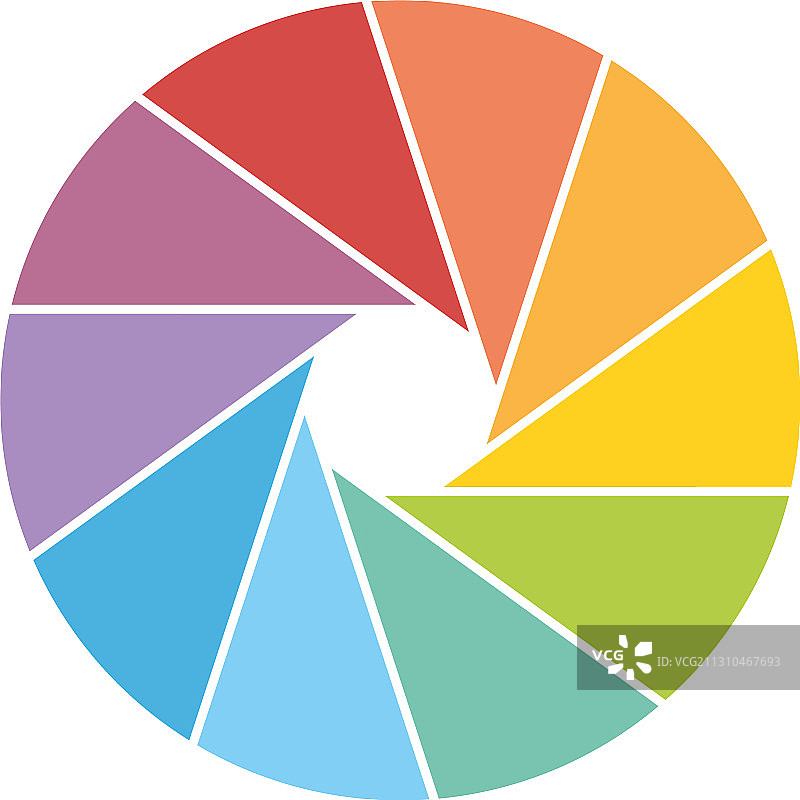 彩色快门图标摄影或视频主题图片素材
