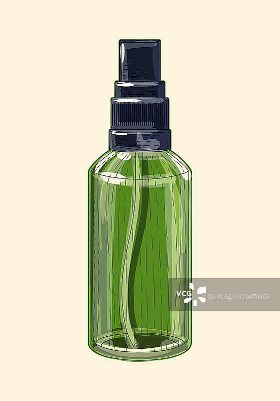 医用绿色玻璃喷雾器图片素材