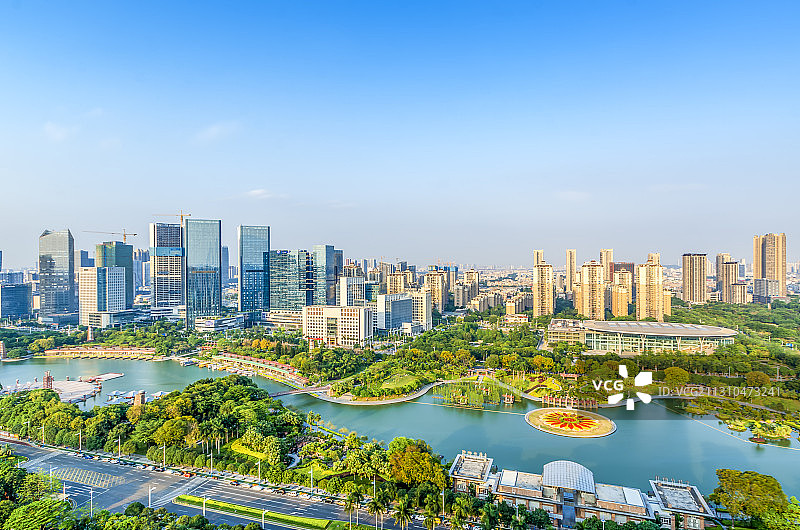 广东省佛山市南海区城市风光夜景图片素材