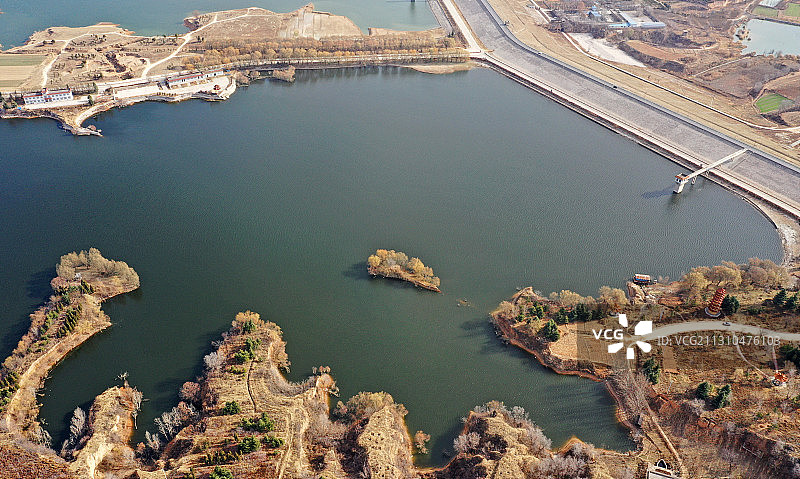 山西省襄汾县双龙湖湿地公园图片素材