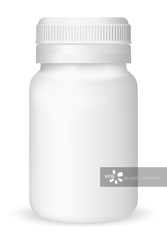 白色背景上的白色医用容器图片素材