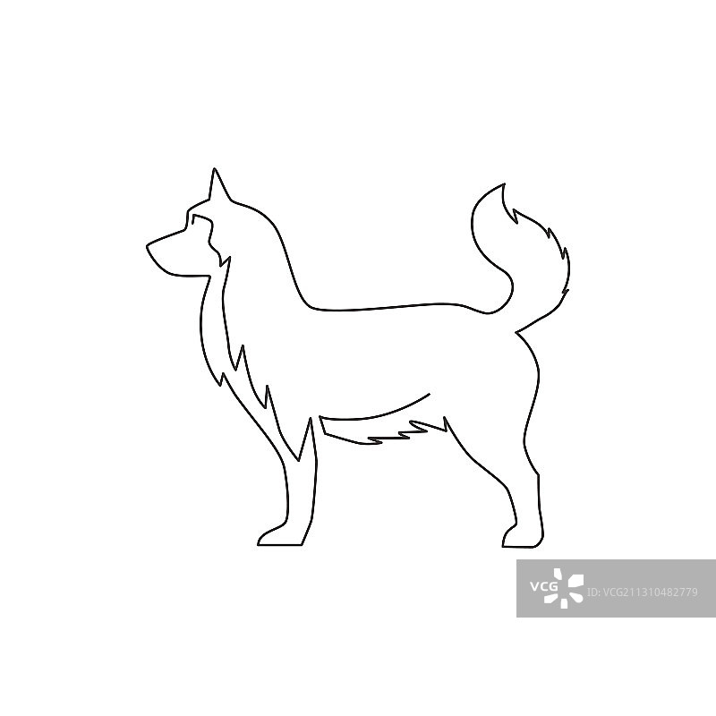 简约可爱单线连续画图片素材