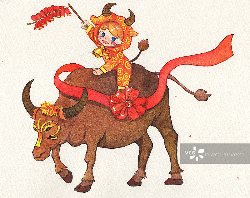 新年牛年牛宝宝图片素材