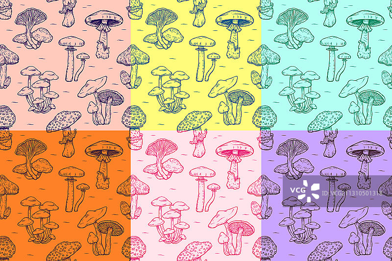 有毒森林类型的无缝图案图片素材